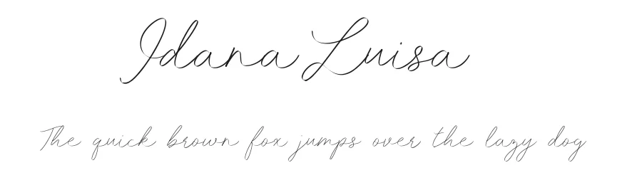 Idana Luisa by Guiltype Studio β Script Handwritten Font