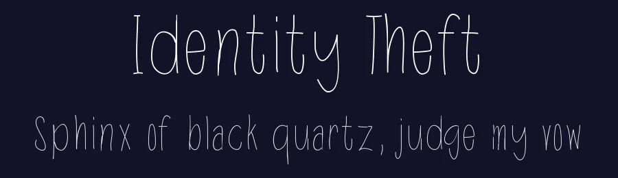 Identity Theft by Katelyn Dancer — Script Handwritten Font — thumbnail 2