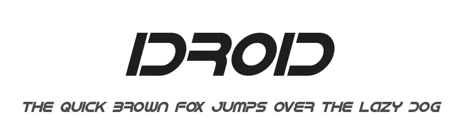 IDroid by Pixel Sagas — Display Font