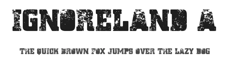Ignoreland A by HENRIavecunK Type Co — Decorative Font