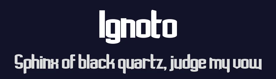 Ignoto by Matias Romero — Sans Serif Font — thumbnail 2