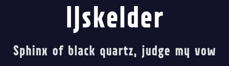IJskelder by Peter Van Lancker — Sans Serif Font — thumbnail 2