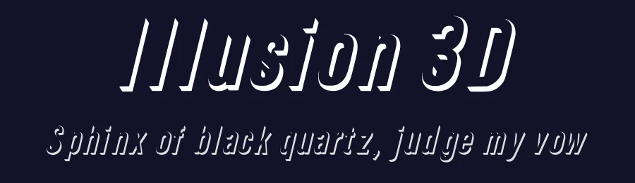 Illusion 3D by Waie Jijie — Sans Serif Font — thumbnail 2
