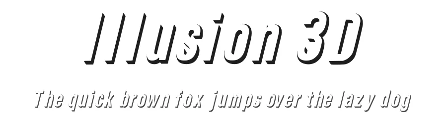 Illusion 3D by Waie Jijie — Sans Serif Font