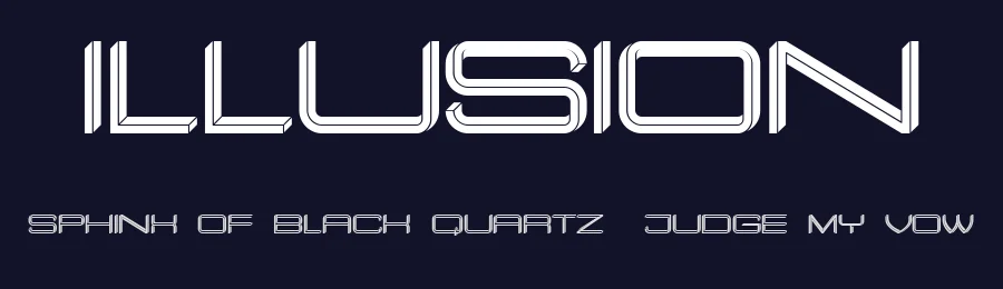 Illusion by Vladimir Nikolic — Decorative Font — thumbnail 2