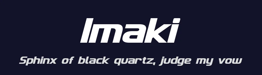 Imaki by Pixel Sagas — Display Font — thumbnail 2