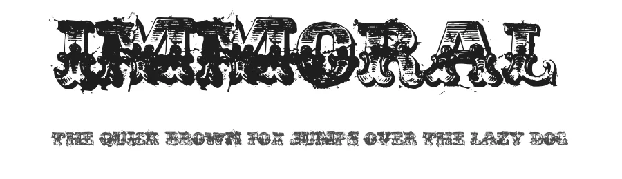 Immoral by Toxic Type β Decorative Font
