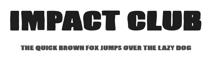Impact Club by Woodcutter — Decorative Font