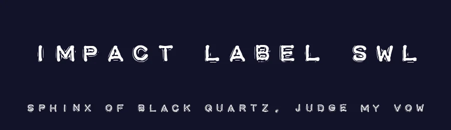 Impact Label SWL by Tension Type — Decorative Font — thumbnail 2