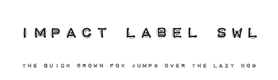 Impact Label SWL by Tension Type — Decorative Font