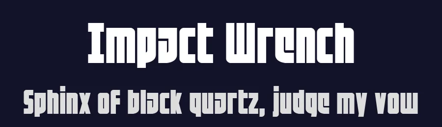 Impact Wrench by Iconian Fonts — Display Font — thumbnail 2