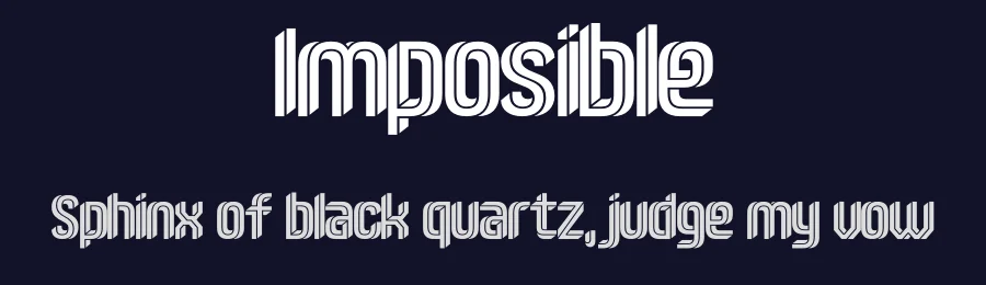 Imposible by Rodrigo Fuenzalida — Display Font — thumbnail 2