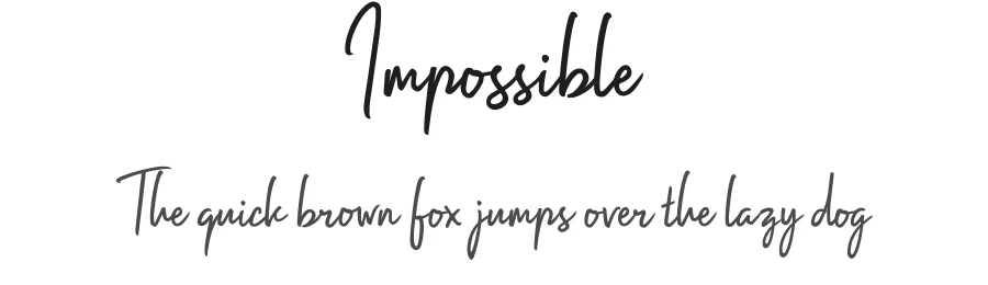 Impossible by Ghuroba Studio — Script Handwritten Font