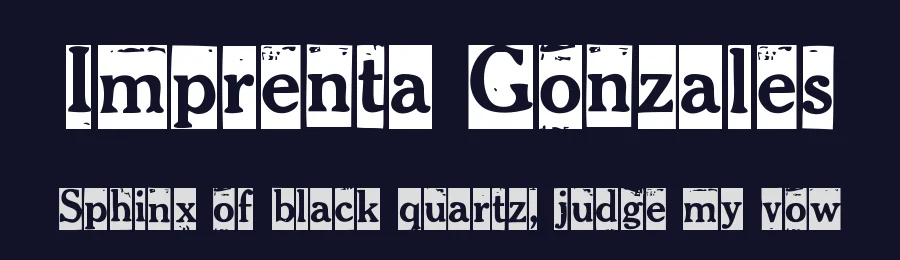 Imprenta Gonzales by Woodcutter — Decorative Font — thumbnail 2