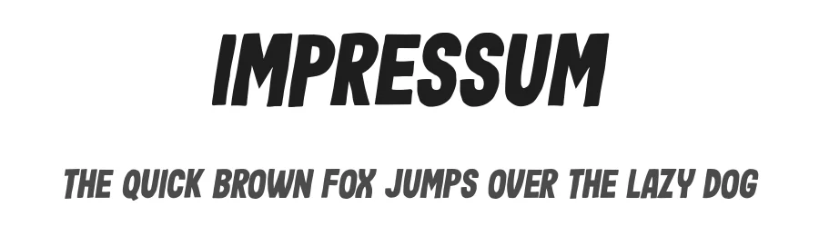 Impressum by Vladimir Nikolic β Decorative Font