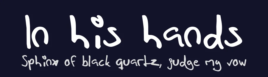 In his hands by HandGrenade — Script Handwritten Font — thumbnail 2