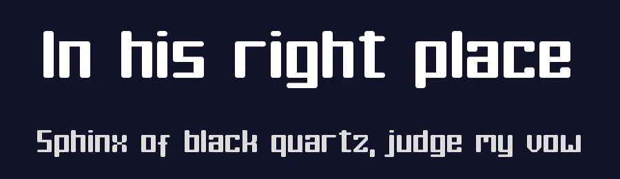 In his right place by Ricardo Ossandon — Display Font — thumbnail 2