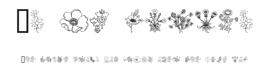 In my garden by House of Lime — Dingbats Font