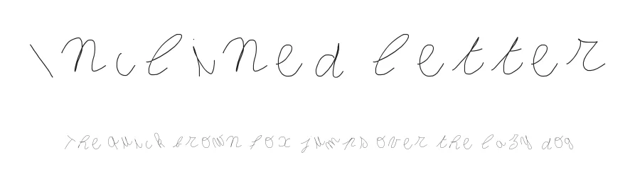 Inclined letter