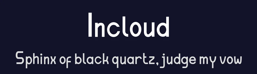 Incloud by Kong Font — Sans Serif Font — thumbnail 2