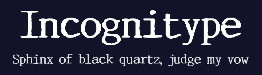 Incognitype by anke-art — Decorative Font — thumbnail 2