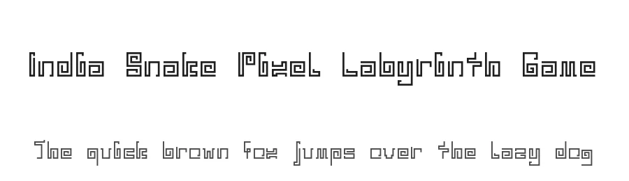 India Snake Pixel Labyrinth Game