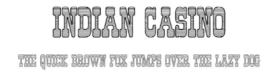 Indian Casino by Woodcutter — Decorative Font
