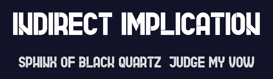 Indirect Implication by Vladimir Nikolic — Decorative Font — thumbnail 2