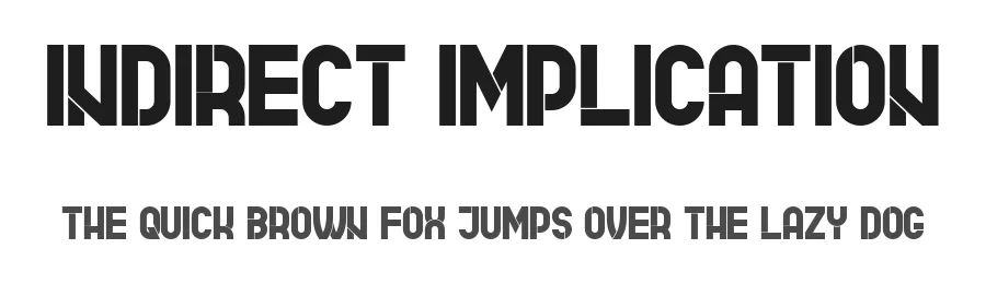 Indirect Implication by Vladimir Nikolic — Decorative Font