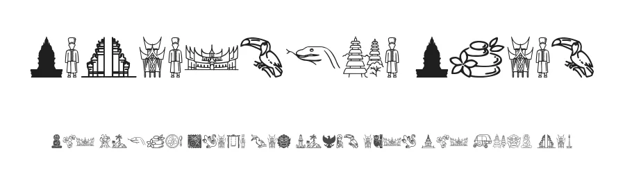 Indonesian Icons by Woodcutter — Dingbats Font