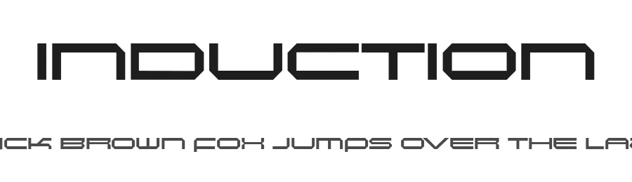 Induction by Typodermic Fonts — Display Font