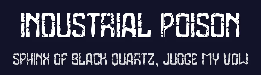 Industrial Poison by Woodcutter — Decorative Font — thumbnail 2