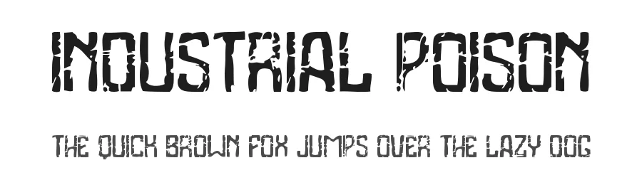 Industrial Poison by Woodcutter — Decorative Font