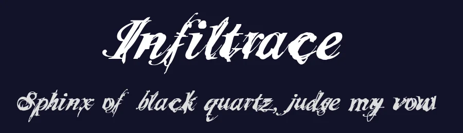 Infiltrace by Smoking Drum — Blackletter Font — thumbnail 2