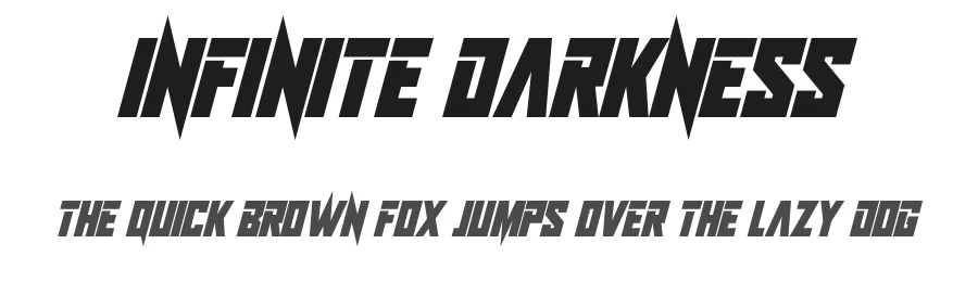 Infinite Darkness by Hawtpixel — Display Font
