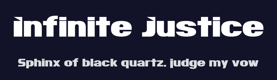 Infinite Justice by Insanitype — Display Font — thumbnail 2