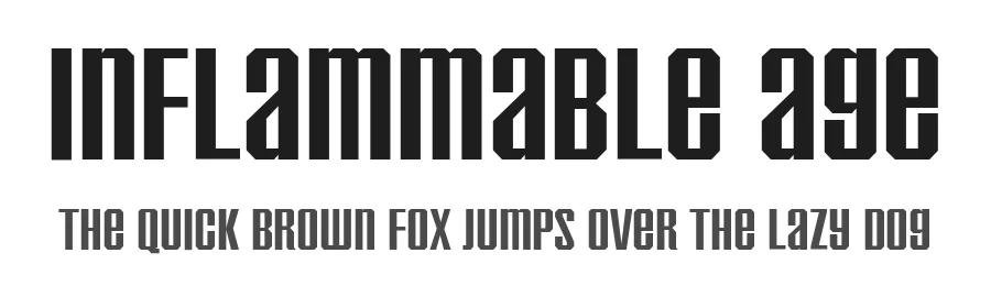 Inflammable Age by Typodermic Fonts — Decorative Font