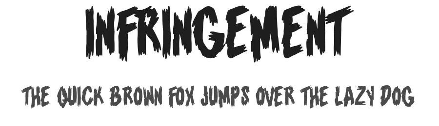 Infringement by Woodcutter β Decorative Font