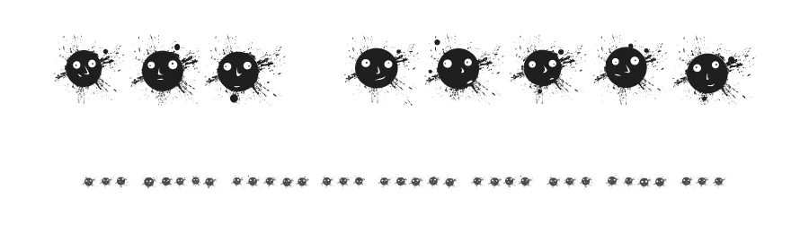 Ink Drops by Vladimir Nikolic — Dingbats Font