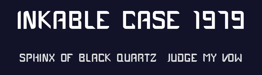 Inkable Case 1979 by Dariusz Nowacki — Display Font — thumbnail 2