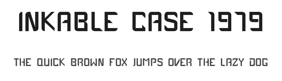Inkable Case 1979 by Dariusz Nowacki — Display Font