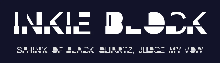 Inkie Block by Simon Murdoch — Decorative Font — thumbnail 2