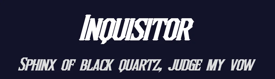 Inquisitor by Pixel Sagas — Decorative Font — thumbnail 2