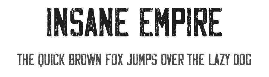 Insane Empire by Woodcutter β Decorative Font