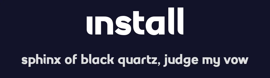Install by Faqih Fawaji — Sans Serif Font — thumbnail 2