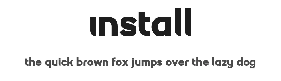 Install by Faqih Fawaji — Sans Serif Font