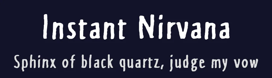 Instant Nirvana by Juha Korhonen — Decorative Font — thumbnail 2