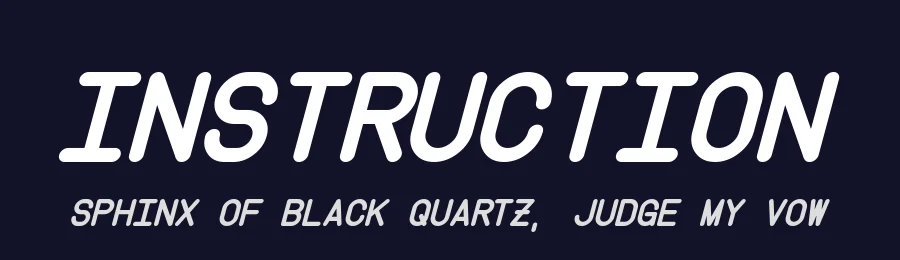 Instruction by Pixel Sagas — Sans Serif Font — thumbnail 2