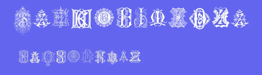 Intellecta Monograms Random Samples Eight by Intellecta Design — Decorative Font — thumbnail 3