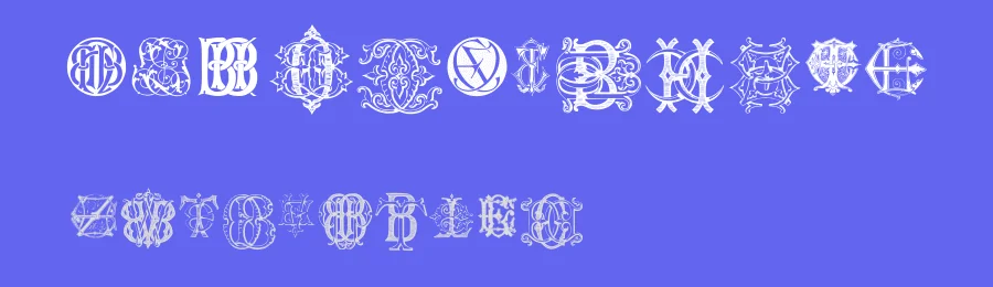 Intellecta Monograms Random Samples Eleven by Intellecta Design — Decorative Font — thumbnail 3